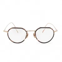 BJクラシックコレクション チタン×プラスチック メガネ ブラウン×ゴールド