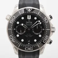 オメガ シーマスター ダイバー コーアクシャルマスタークロノメーター 210.32.44.51.01.001 SS×ラバー AT 黒文字盤