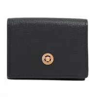 ヴェルサーチ メデューサ レザー コンパクトウォレット ブラック