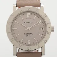 ブルガリ ブルガリブルガリ ジュネーブサロン25周年記念モデル BB33SL SS×社外革 AT グレー文字盤