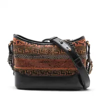 シャネル ガブリエル ドゥ シャネル スモール ウール ブラック ゴールド×シルバー金具