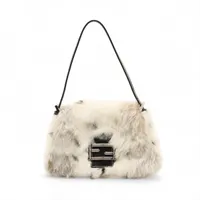 フェンディ マンマバケット フェイクファー 2WAYショルダーバッグ