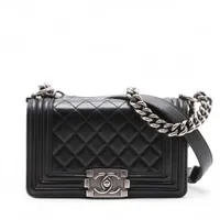 シャネル ボーイシャネル20 スモール ラムスキン ブラック ガンメタリック金具