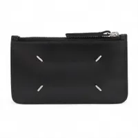 メゾンマルジェラ 4ステッチ レザー コインケース ブラック