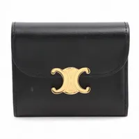 セリーヌ トリオンフ シャイニーカーフスキン コンパクトウォレット