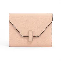 ヴァレクストラ レザー コンパクトウォレット ピンク