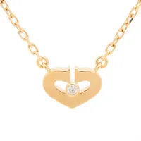 カルティエ Cハート 1P ダイヤ 750(PG)