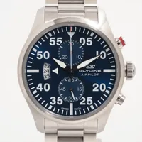 グライシン SS QZ 青文字盤