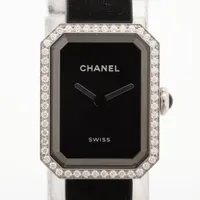 シャネル プルミエール リボン H7942 SS QZ 黒文字盤