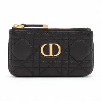ディオール ディオールカロ レザー コインケース ブラック