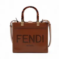 フェンディ ミニピーカブー リザード 2WAYハンドバッグ イエロー AB