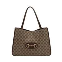 グッチ GGスプリーム ホースビット 1955 キャンバス トートバッグ ベージュ