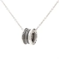 ブルガリ ビーゼロワン セーブザチルドレン チャリティ 925×黒セラミック ネックレス ブラック×シルバー