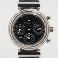 IWC ダヴィンチ パーペチュアルカレンダー クロノグラフ IW375030 SS×革 AT 黒文字盤