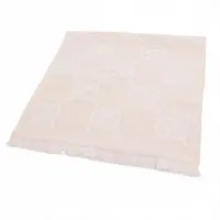 グッチ GG ウール×ナイロン マフラー アイボリー×ゴールド