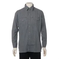 トムフォード コットン デニムシャツ 40 グレー