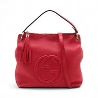 グッチ ソーホー レザー 2WAYショルダーバッグ レッド