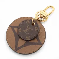 ヴィトン ポルトクレ イリュストレ M69317 GP×革 チャーム BC2232 ゴールド×ブラウン