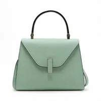 ヴァレクストラ イジィデミニ レザー 2WAYハンドバッグ グリーン