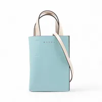 マルニ ムゼオ レザー 2WAYハンドバッグ ブルー