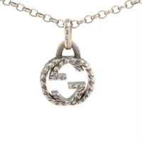 グッチ インターロッキングG アラベスク 925 ネックレス シルバー AB