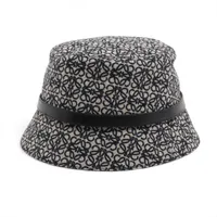 ロエベ リピートアナグラム コットン×ポリエステル バケットハット 59 ネイビー×ベージュ