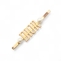 ディオール GP×フェイクパール ヘアピン ゴールド