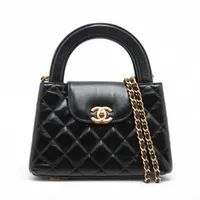 シャネル デカマトラッセ34 マキシ ラムスキン ダブルフラップ ダブル