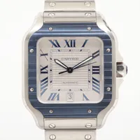 カルティエ サントスドゥカルティエ WSSA0047 SS AT シルバー文字盤
