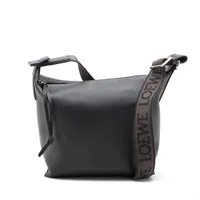 ロエベ キュービィ クロスボディバッグ スモール レザー ショルダーバッグ ブラック