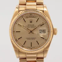 ロレックス デイデイト36 18038 YG AT シャンパン文字盤