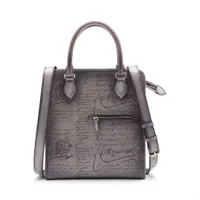 ベルルッティ プルミエジュール カバ レザー 2WAYハンドバッグ グレー