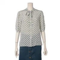 セリーヌ トリオンフ シルク ブラウス エディ期 34 ホワイト