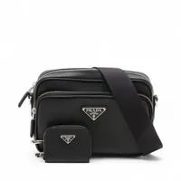 プラダ サフィアーノ レザー ショルダーバッグ ブラック