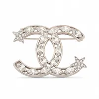 シャネル ココマーク スター GP×ラインストーン ブローチ B23B
