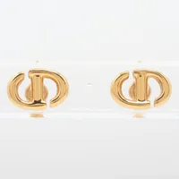 ディオール CD Navy CDネイビー GP ピアス(両耳用) ゴールド