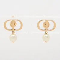 【新品同様】ディオール GP　コード　ピアス　1660 ディオール DIOR CODE ディオール コード ピアス(両耳用) GP ゴールド