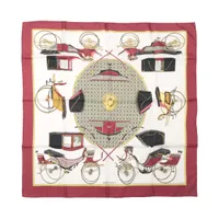 エルメス カレ90 LA PRAIRIE 草原 シルク スカーフ ブルー ABランク