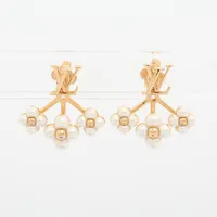 ヴィトン ピアス LV フローラグラム M00970 GP×フェイクパール ピアス(両耳用) GK0233 ゴールド