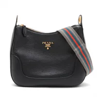 プラダ ヴィッテロダイノ レザー 2WAYショルダーバッグ ブラック