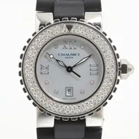 ショーメ クラスワン SS×ラバー QZ シェル文字盤