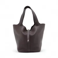 エルメス ピコタンロック22 MM トリヨンクレマンス ベトン シルバー