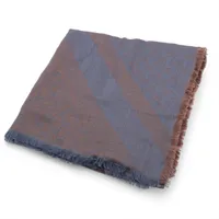 グッチ GG 281942 ウール×シルク ストール ベージュ×ブルー