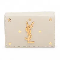 サンローランパリ モノグラム YSL GBL517378 レザー コンパクトウォレット ホワイト