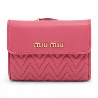 ミュウミュウ マテラッセ 5MV204 レザー 財布 ピンク ABランクの買取