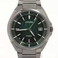 シチズン アテッサ CB3015-53W TI ソーラー グリーン文字盤