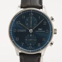 IWC ポルトギーゼ IW371491 SS×革 AT 青文字盤
