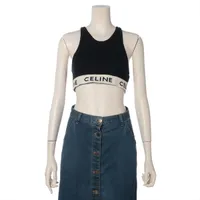 セリーヌ コットン タンクトップ エディ期 S ブラック
