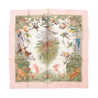 エルメス カレ90 EQUATEUR 赤道直下 シルク スカーフ ピンク