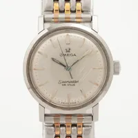 オメガ デヴィル SS×社外SS 手巻き シルバー文字盤